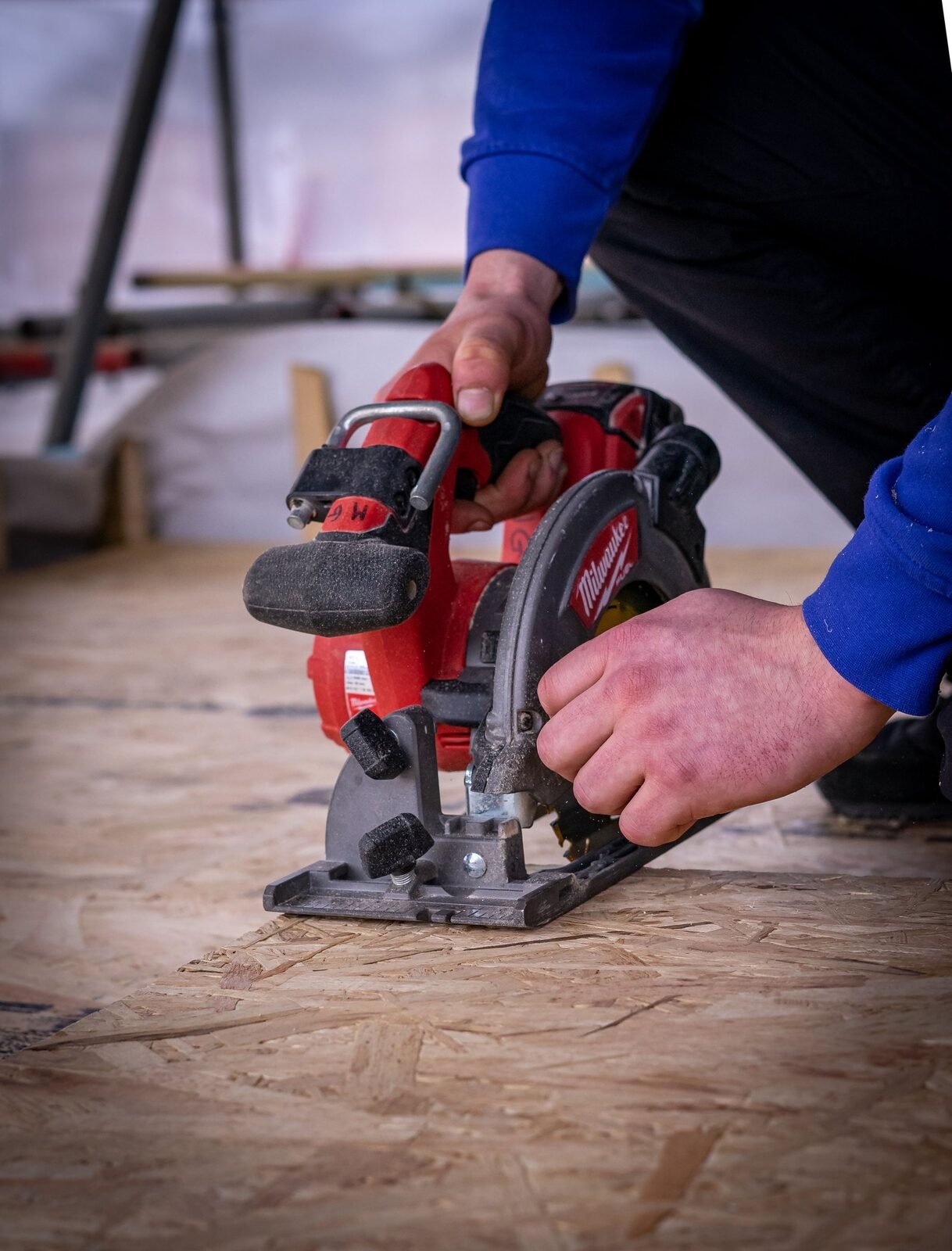 On-site craft — cutting work in progress